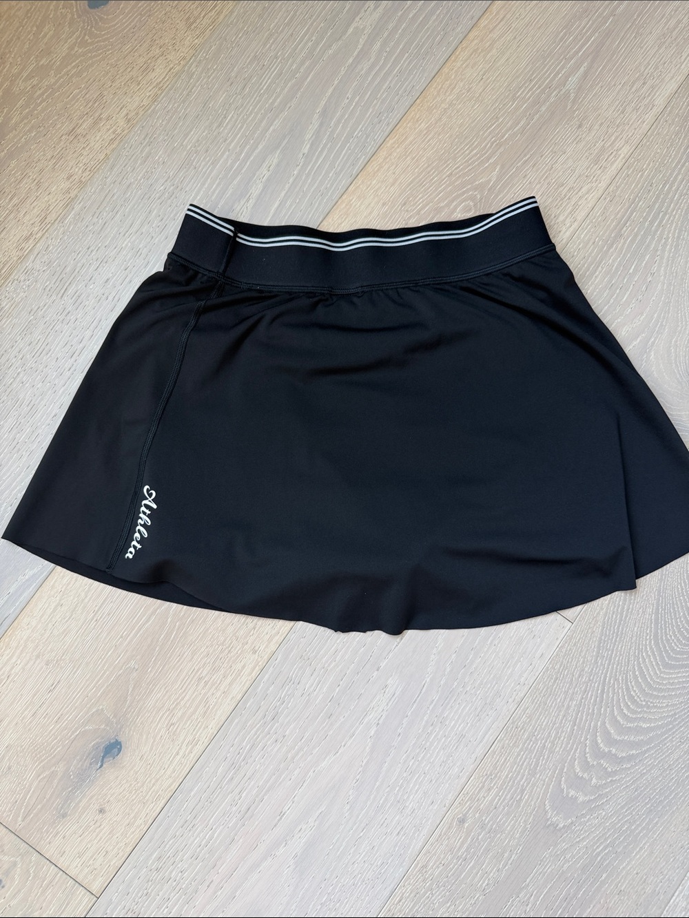 Athleta Black Active Skort with Striped Waistband